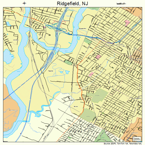 Ridgefield, NJ street map