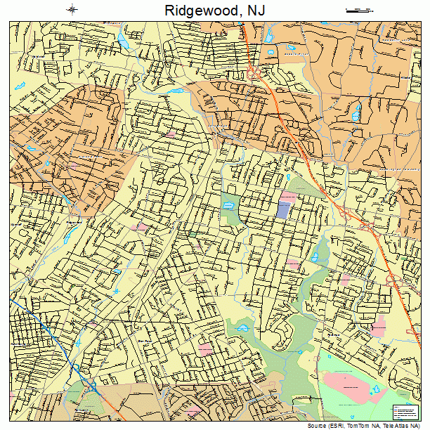 Ridgewood, NJ street map