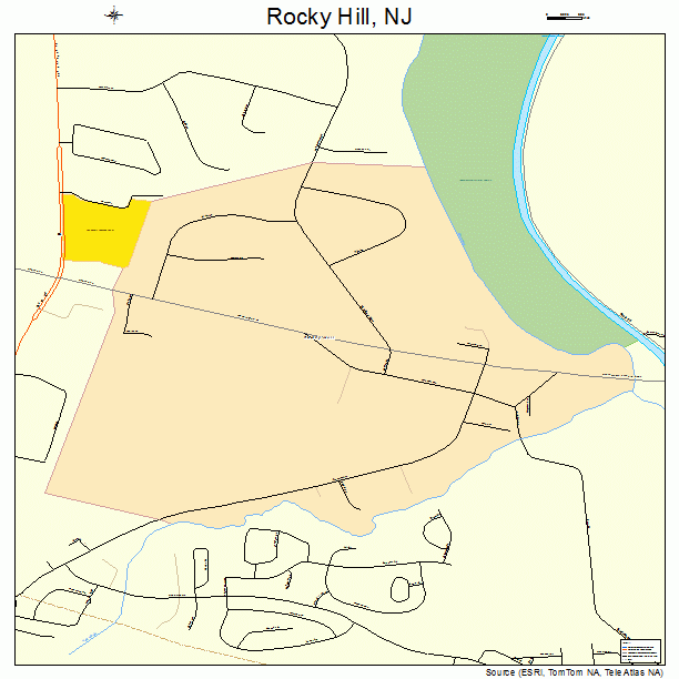 Rocky Hill, NJ street map