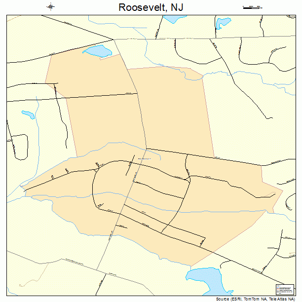 Roosevelt, NJ street map