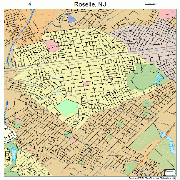 Roselle, NJ street map