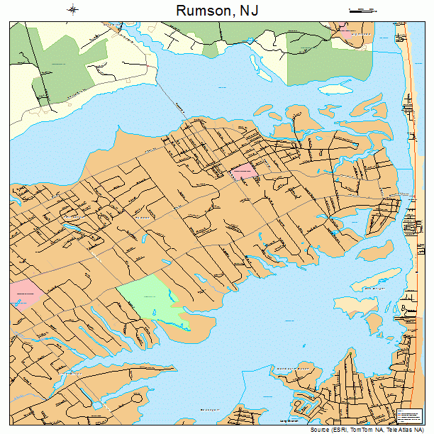 Rumson, NJ street map