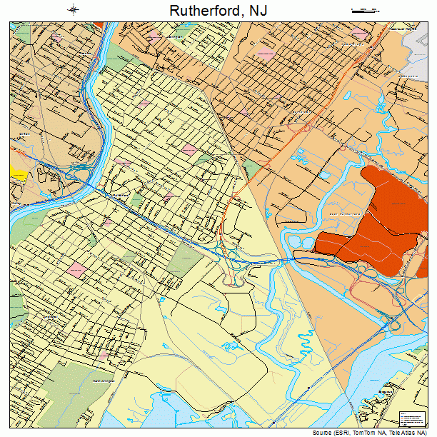 Rutherford, NJ street map