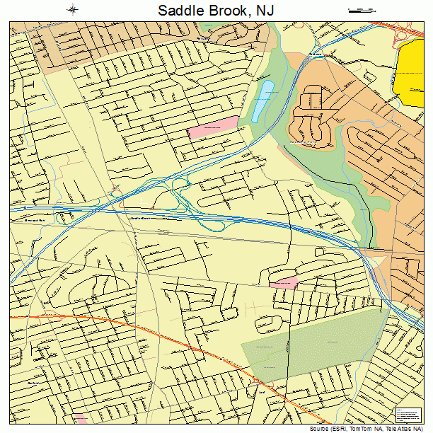 Saddle Brook, NJ street map