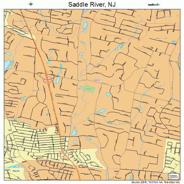 Saddle River, NJ street map