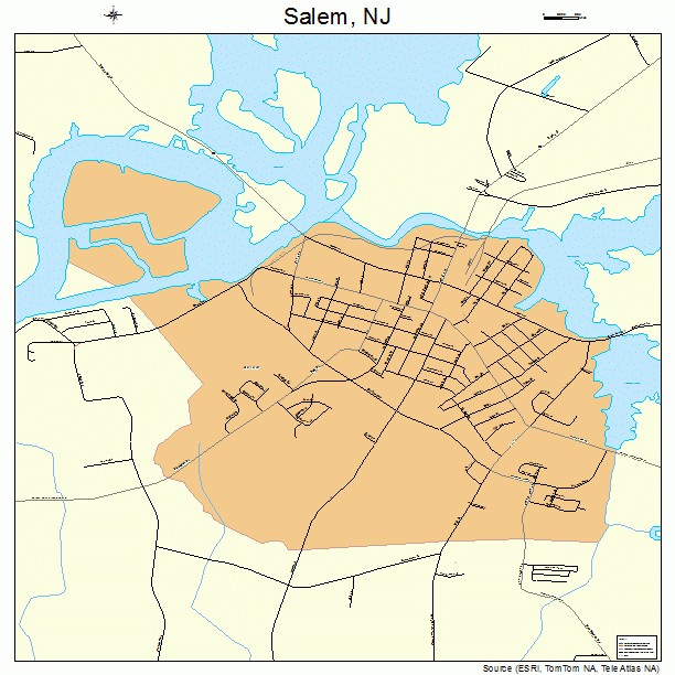 Salem, NJ street map