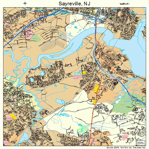 Sayreville, NJ street map