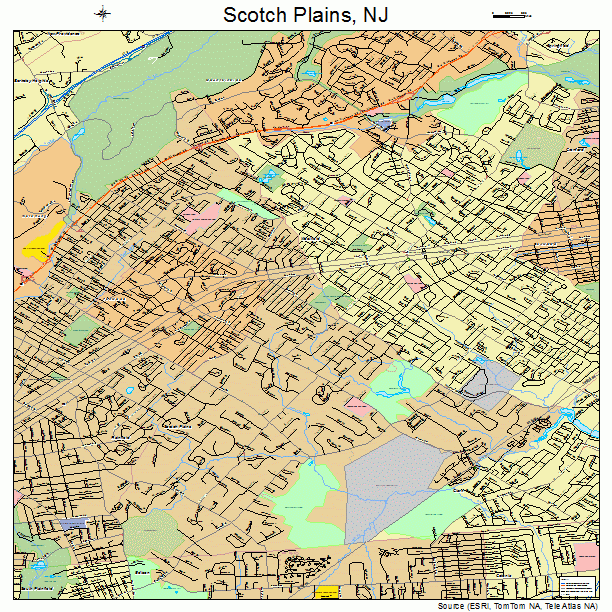 Scotch Plains, NJ street map