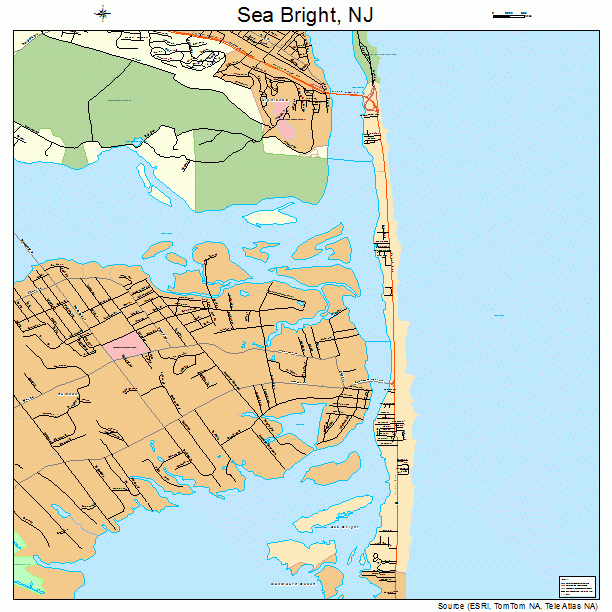 Sea Bright, NJ street map