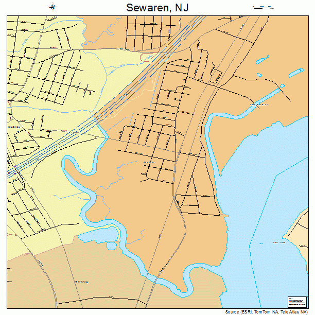 Sewaren, NJ street map