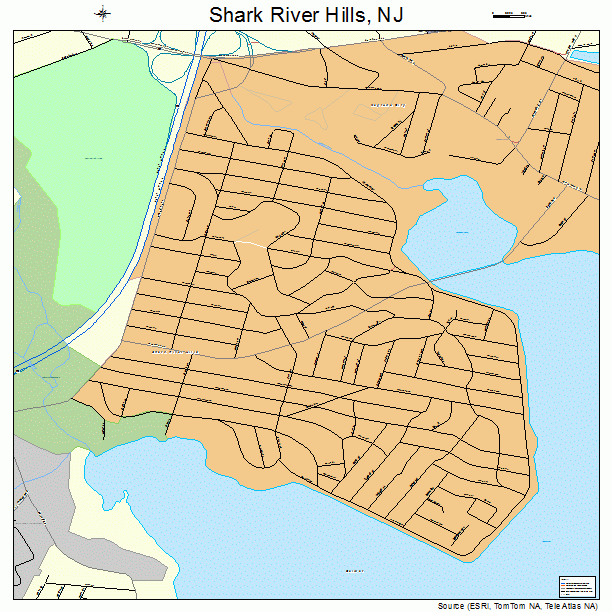 Shark River Hills, NJ street map