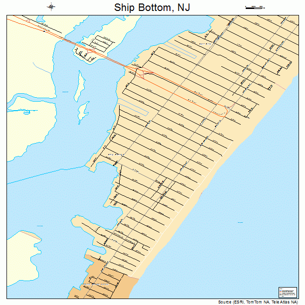 Ship Bottom, NJ street map