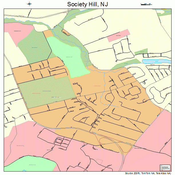 Society Hill, NJ street map