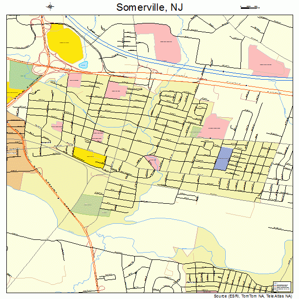 Somerville, NJ street map