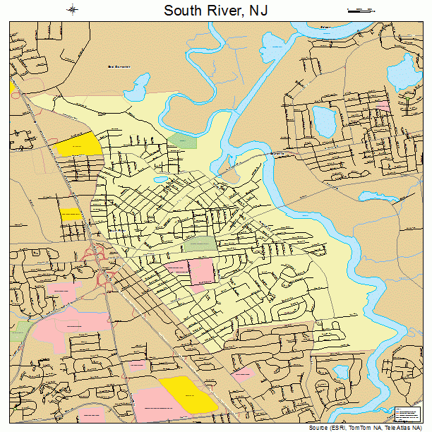 South River, NJ street map