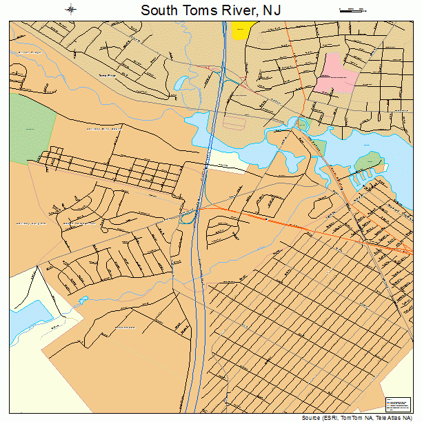 South Toms River, NJ street map