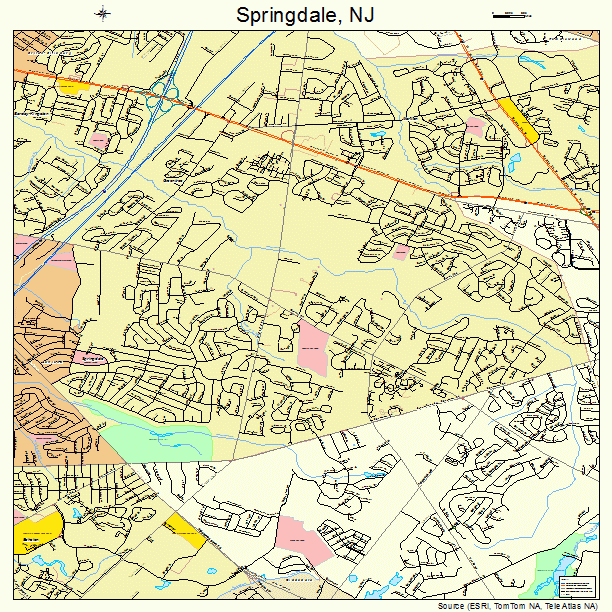 Springdale, NJ street map
