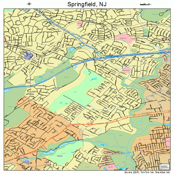 Springfield, NJ street map