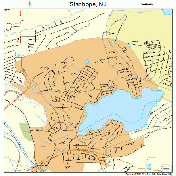 Stanhope, NJ street map