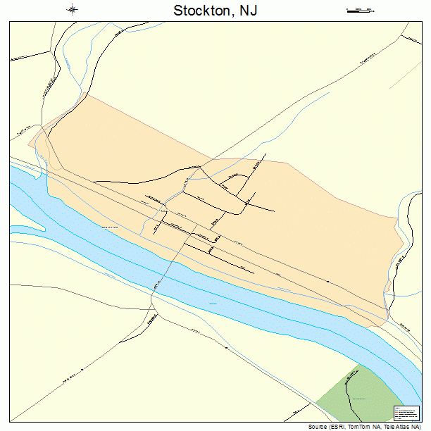 Stockton, NJ street map