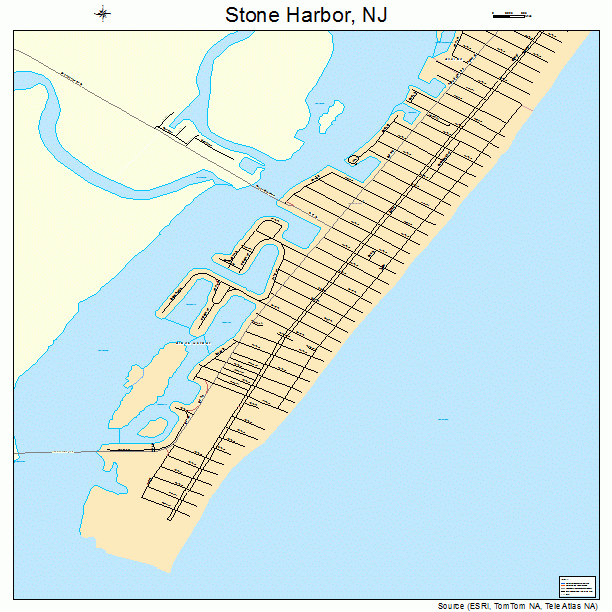Stone Harbor, NJ street map