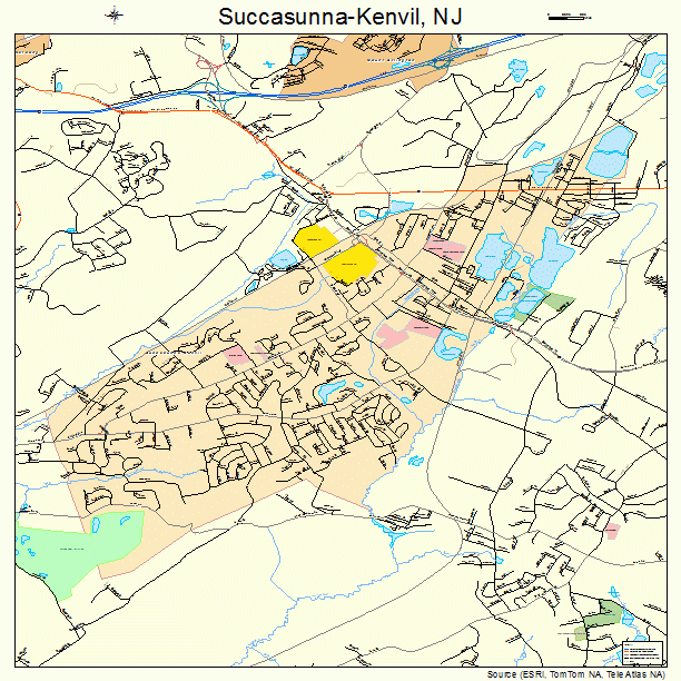 Succasunna-Kenvil, NJ street map