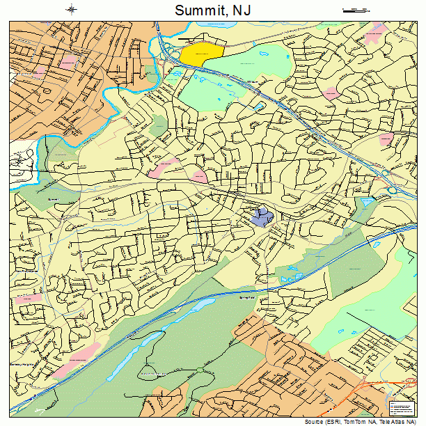 Summit, NJ street map