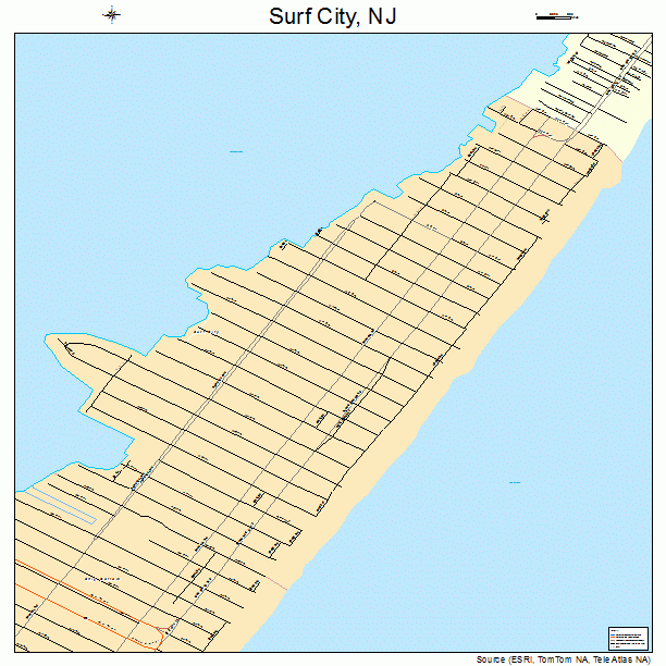 Surf City, NJ street map