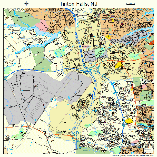 Tinton Falls, NJ street map