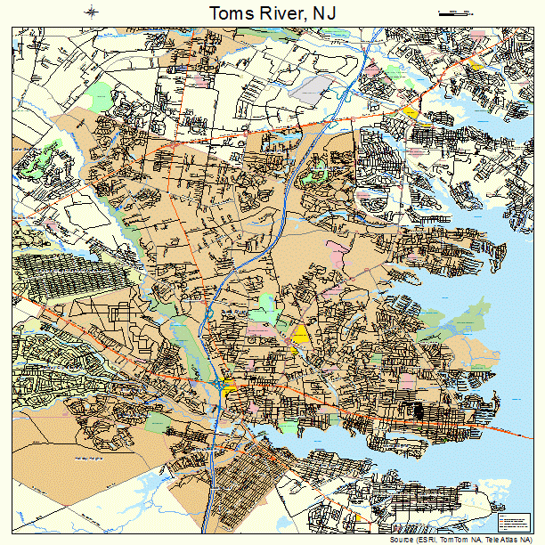 Toms River, NJ street map