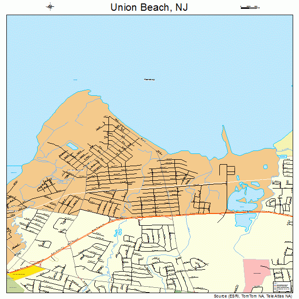 Union Beach, NJ street map