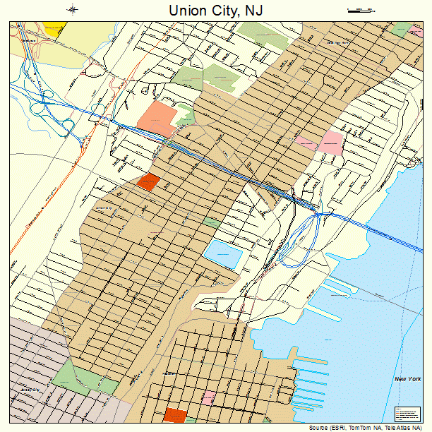 Union City, NJ street map
