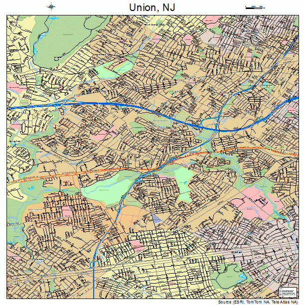 Union, NJ street map