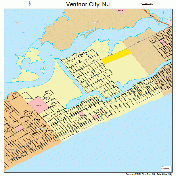 Ventnor City, NJ street map