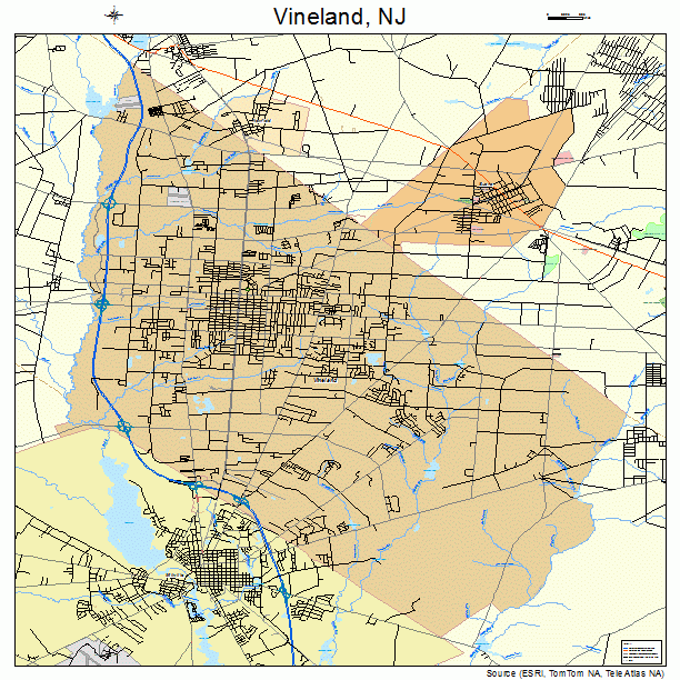 Vineland, NJ street map