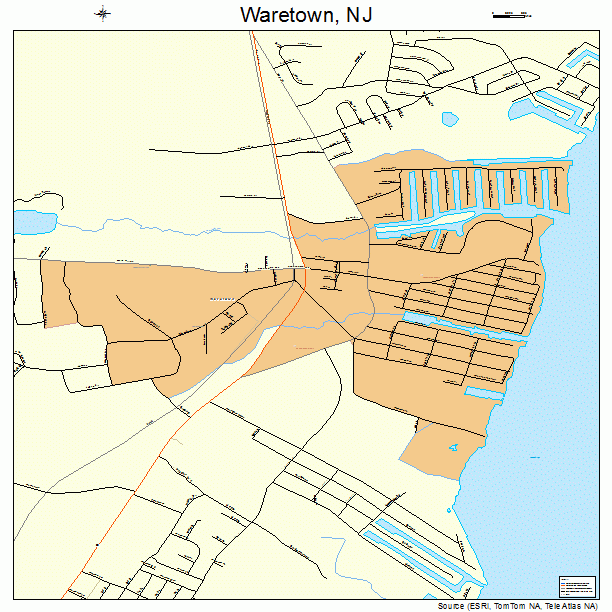 Waretown, NJ street map