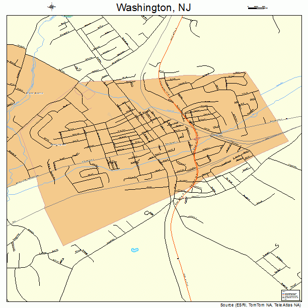 Washington, NJ street map