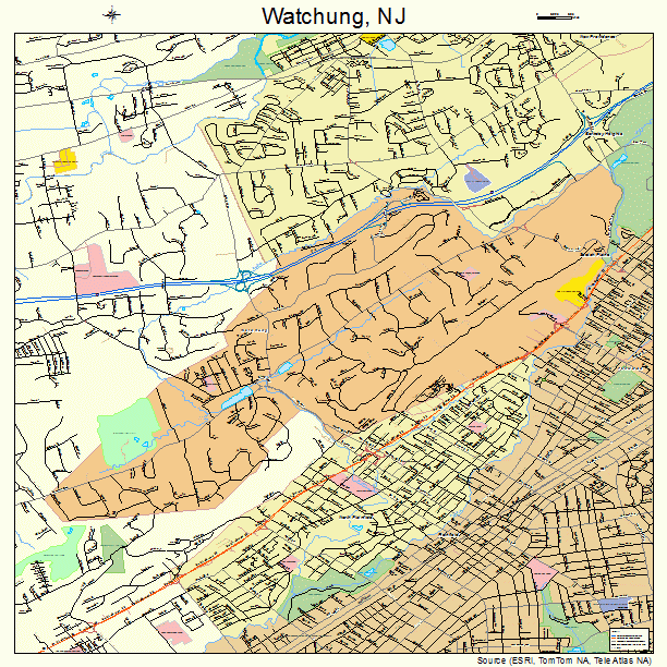 Watchung, NJ street map