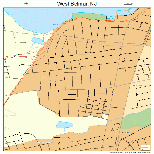 West Belmar, NJ street map