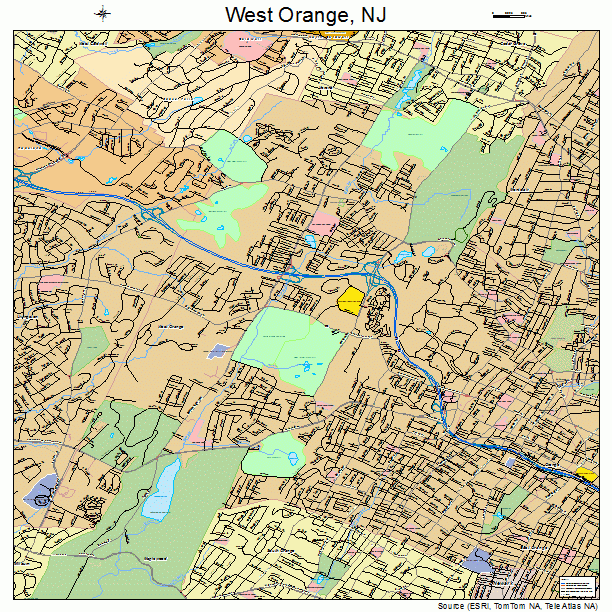 West Orange, NJ street map