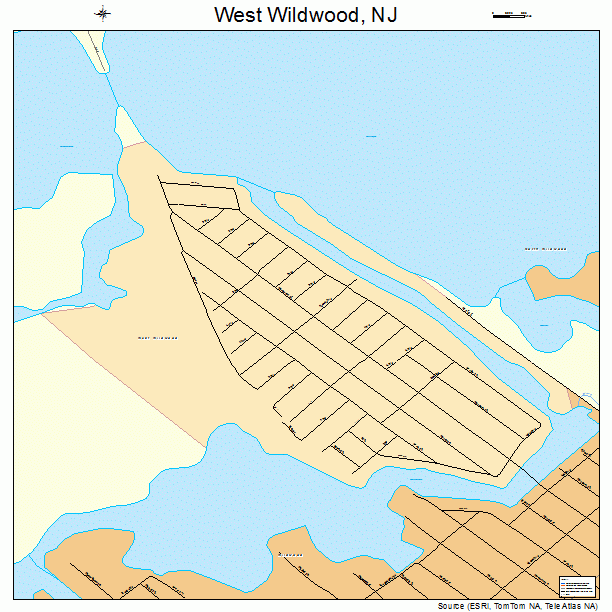 West Wildwood, NJ street map