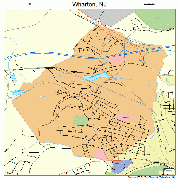 Wharton, NJ street map