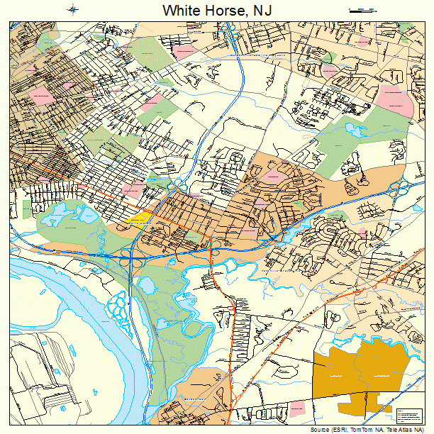 White Horse, NJ street map