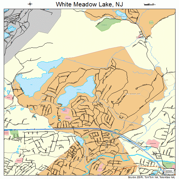 White Meadow Lake, NJ street map