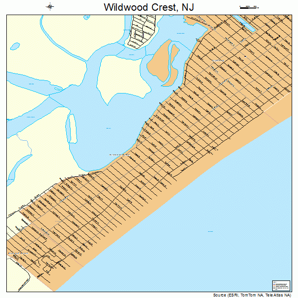 Wildwood Crest, NJ street map