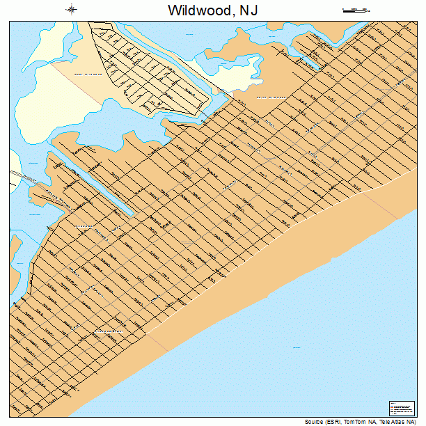 Wildwood, NJ street map