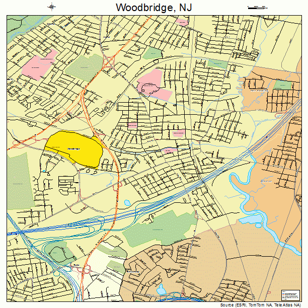 Woodbridge, NJ street map