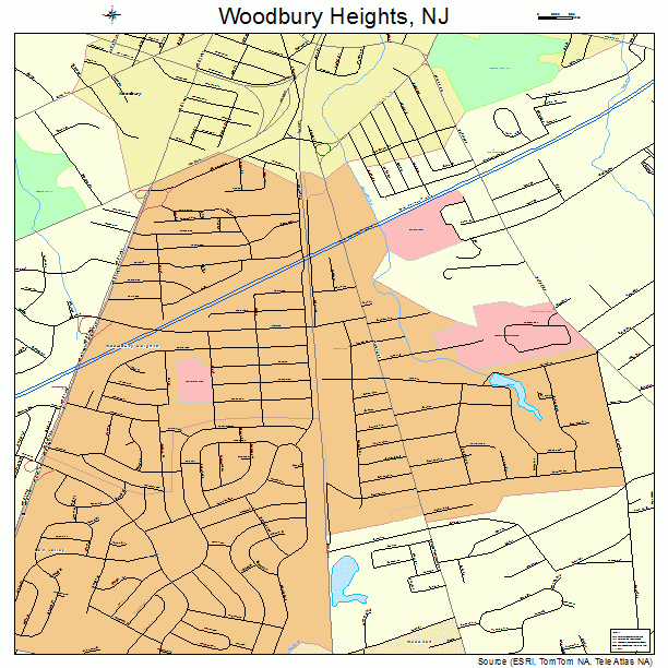 Woodbury Heights, NJ street map