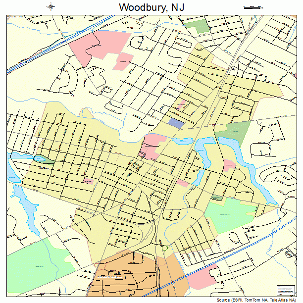 Woodbury, NJ street map