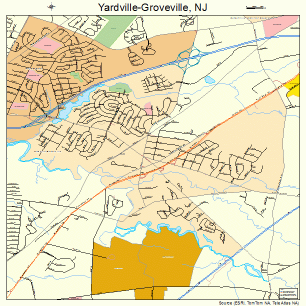 Yardville-Groveville, NJ street map